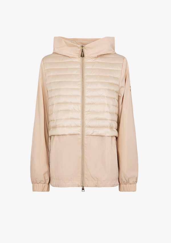 Piumino nylon perlato cappuccio