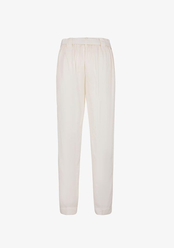 Pantalone straight in tessuto fluido