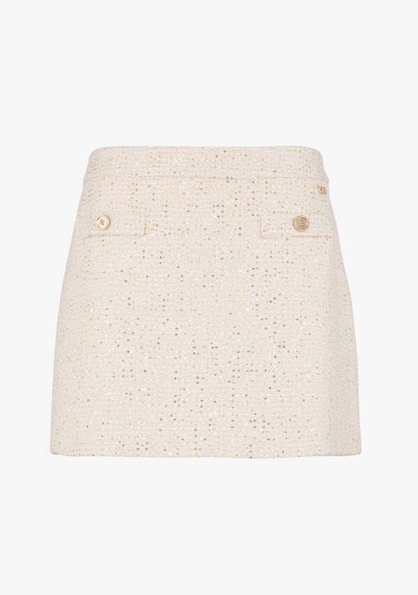Gonna in tessuto tweed