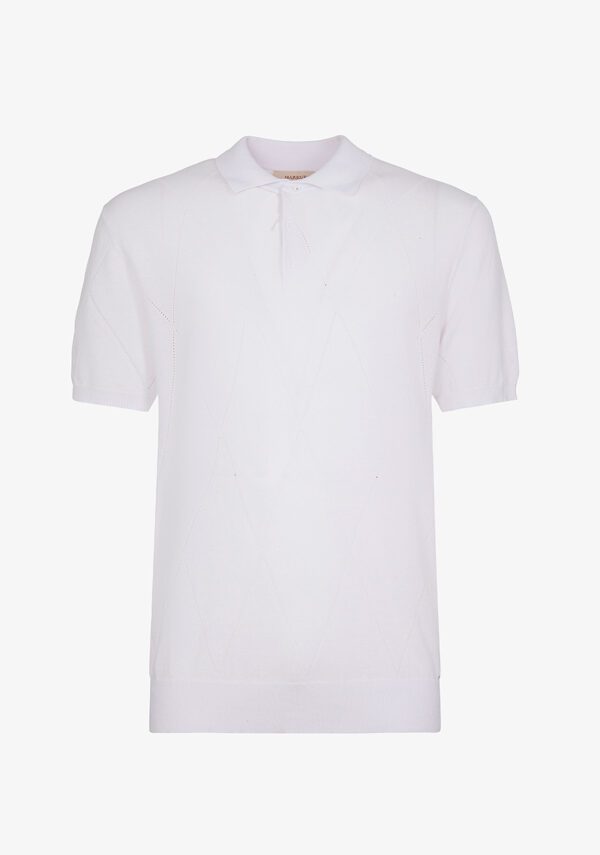 Polo in maglia traforata