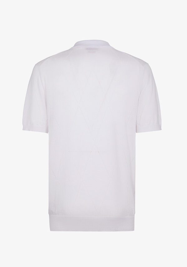 Polo in maglia traforata