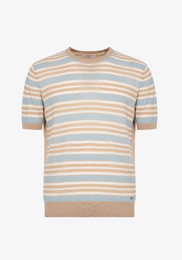 Maglia girocollo rigata