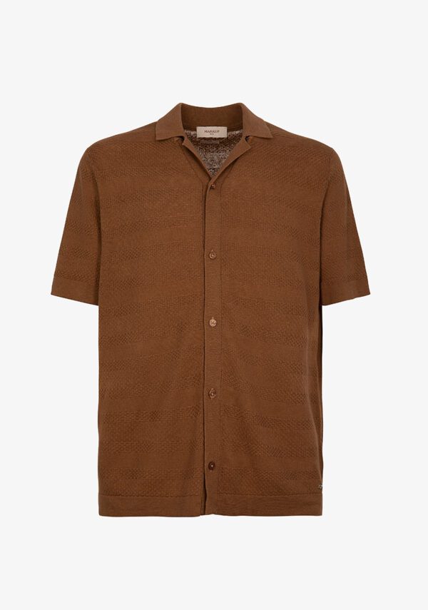 Camicia punto misto lino