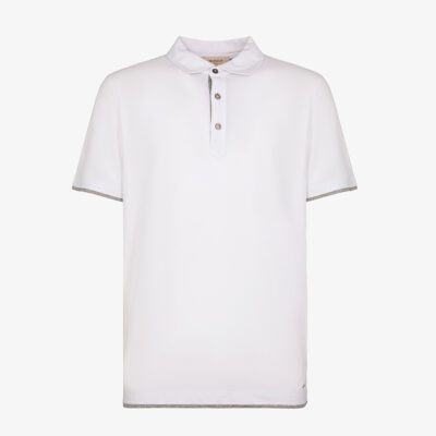 Polo jersey con contrasti