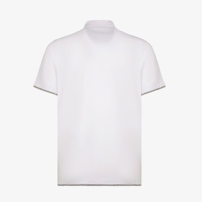 Polo jersey con contrasti