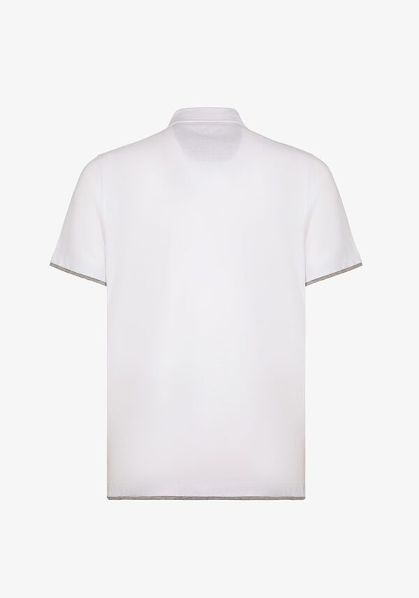 Polo jersey con contrasti