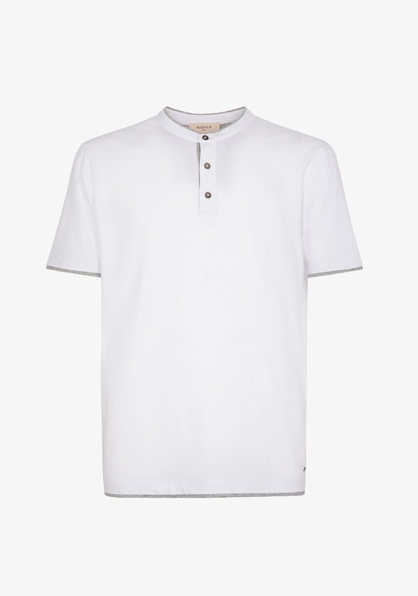 Serafino jersey con contrasti