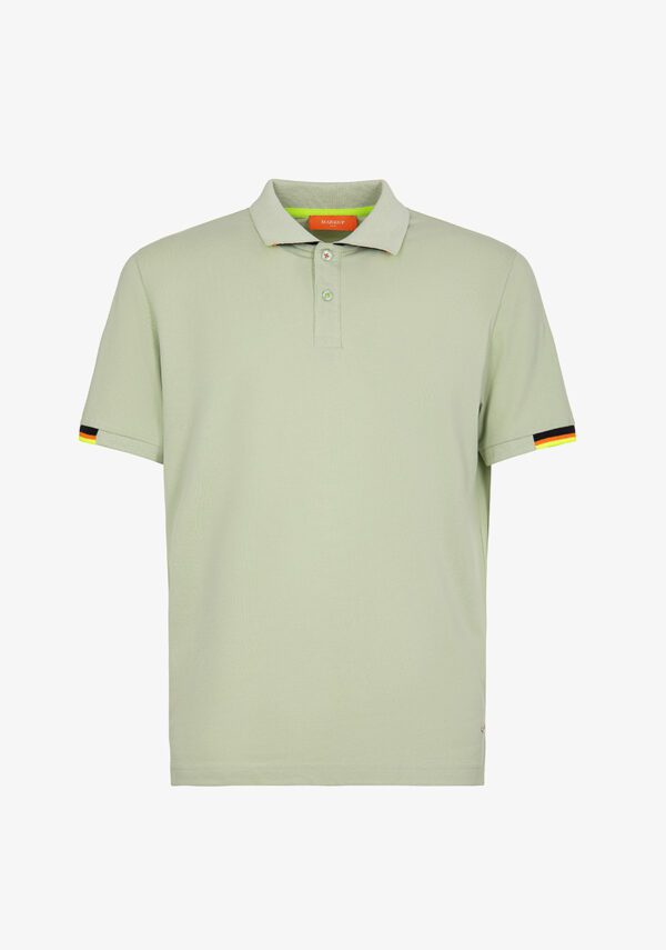 Polo piquet stretch dettaglio multicolor