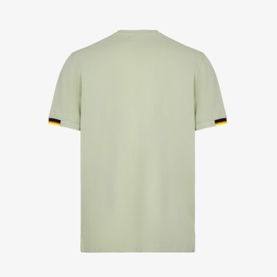 Girocollo piquet stretch con taschino inserti multicolor
