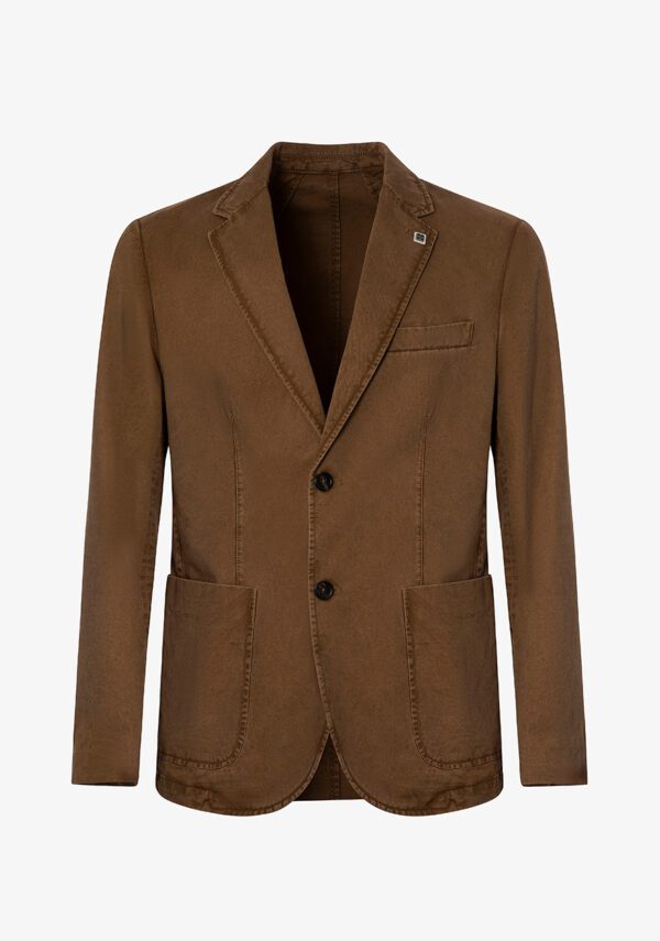 Blazer monopetto gabardina tinto capo
