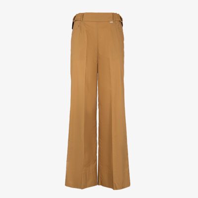 Pantalone wide leg in popeline