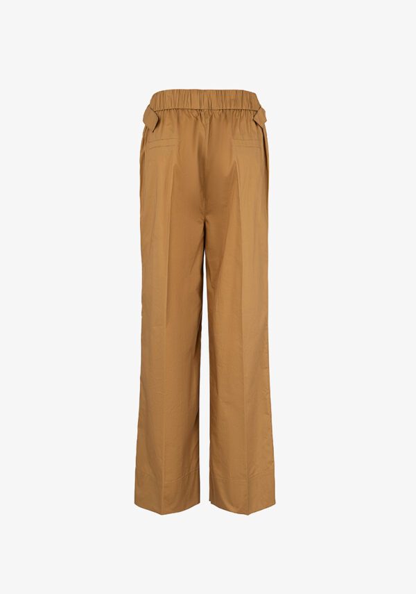 Pantalone wide leg in popeline
