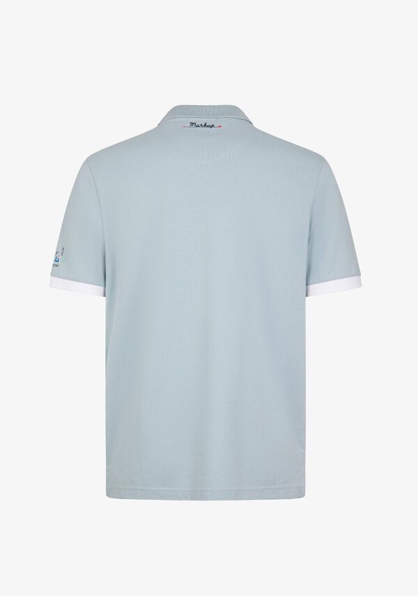 Polo mezza manica piquet con ricami