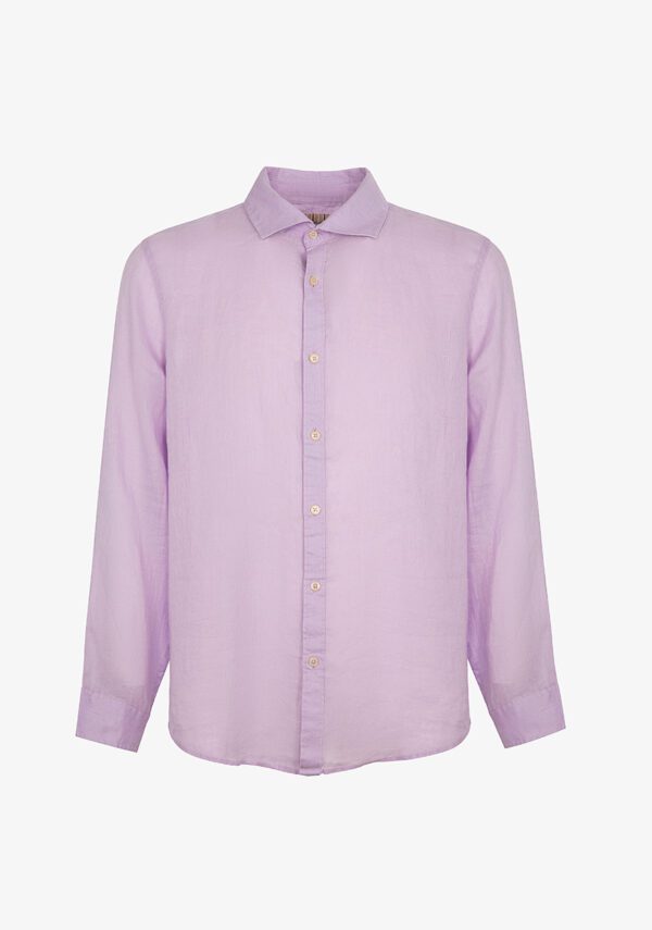 Camicia manica lunga collo francese mussola