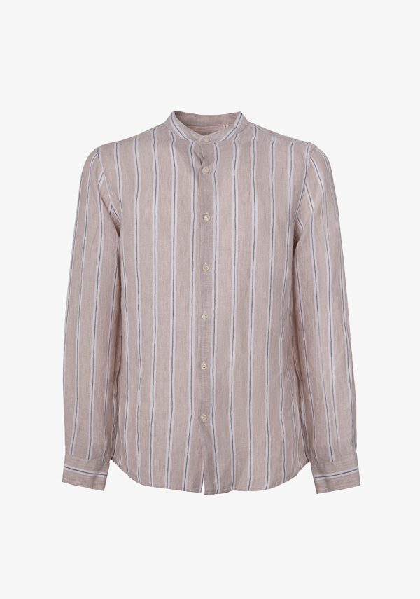 Camicia manica lunga collo coreana lino 3 colori