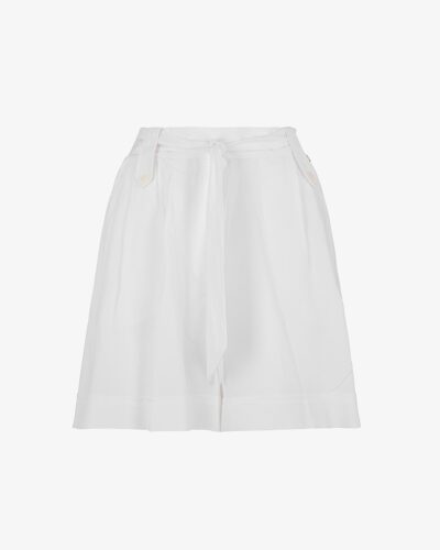 Shorts in lino e viscosa