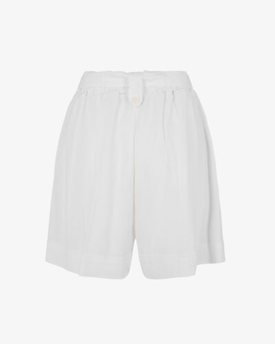 Shorts in lino e viscosa