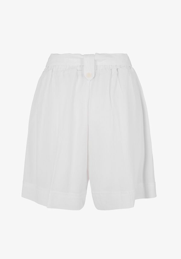 Shorts in lino e viscosa
