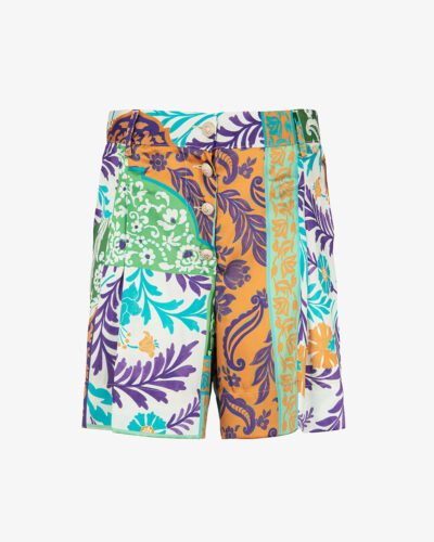 Shorts in twill stampa etnica