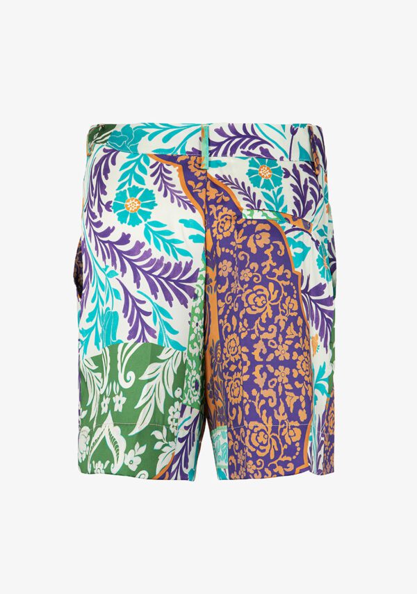 Shorts in twill stampa etnica