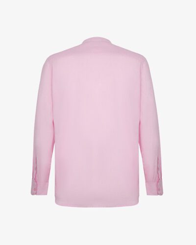 Camicia manica lunga collo coreano lino cotone
