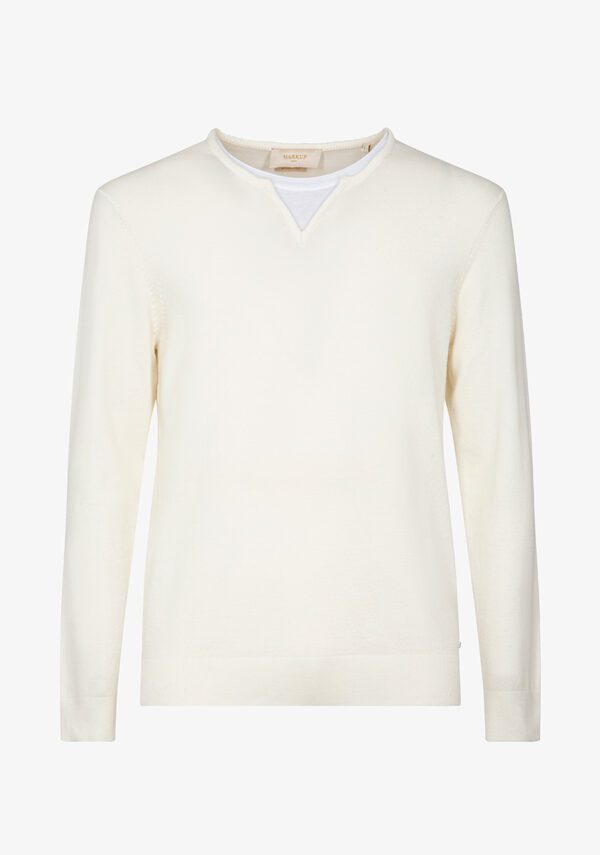 Maglia serafino con inserto