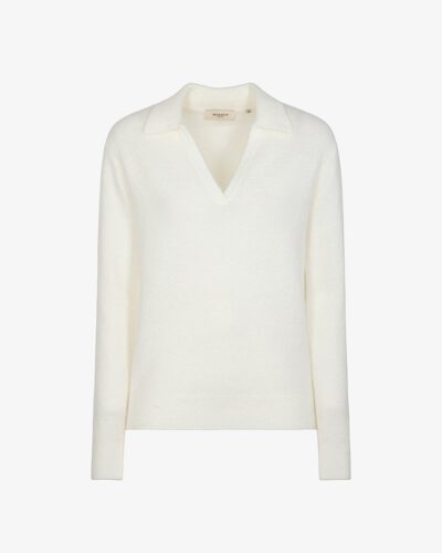 Polo scollo V manica lunga