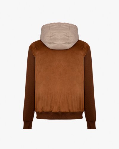 Giubbino in suede e maglia