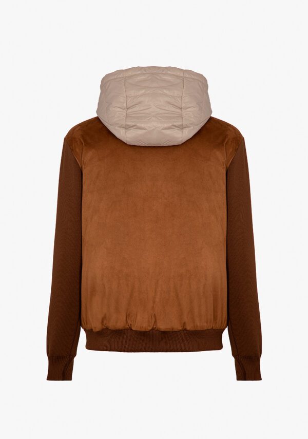 Giubbino in suede e maglia