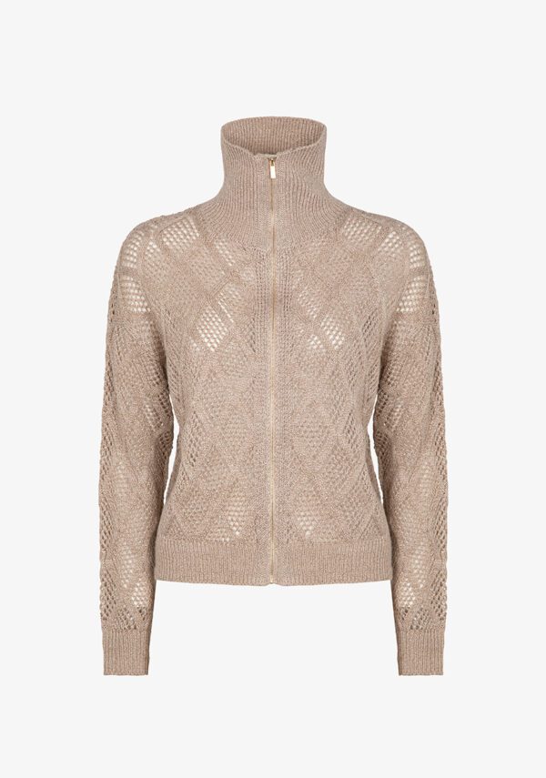 Cardigan traforato lurex