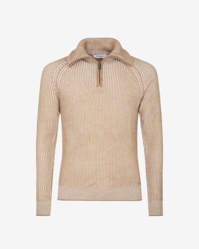 Lupetto zip maglia inglese