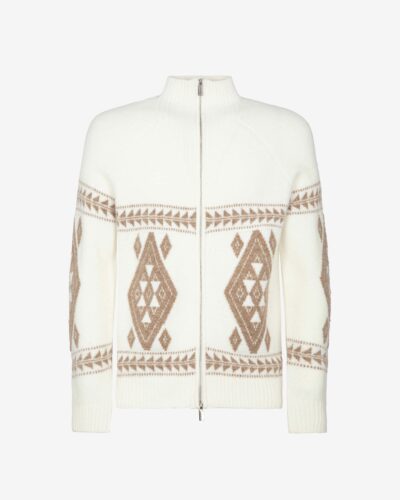 Lupetto full zip jacquard