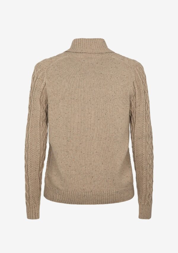 Maglia collo sciallato trecce