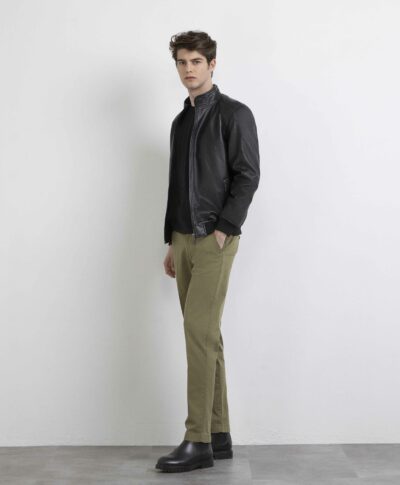 Bomber lupetto vera pella