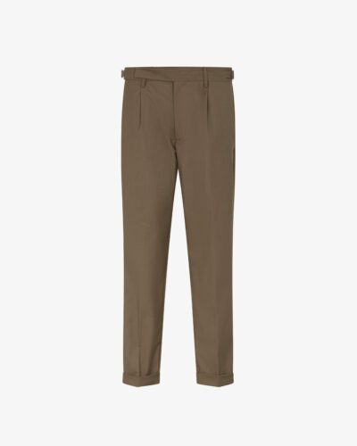 Pantalone cropped in flanella pettinata