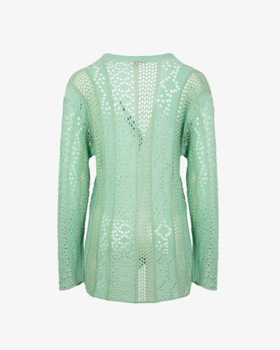 Cardigan con lavorazione e traforo