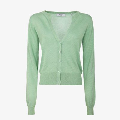 Cardigan in viscosa lurex