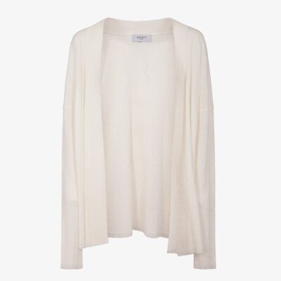Cardigan scollo v con bordi lurex