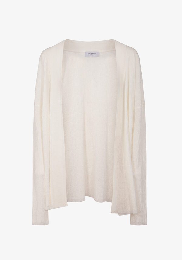 Cardigan scollo v con bordi lurex