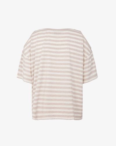 T-shirt in misto viscosa fiammata lurex