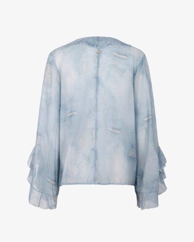 Blusa stampa denim