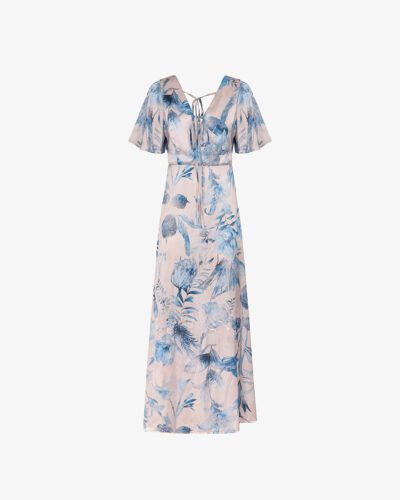 Abito in raso stampato