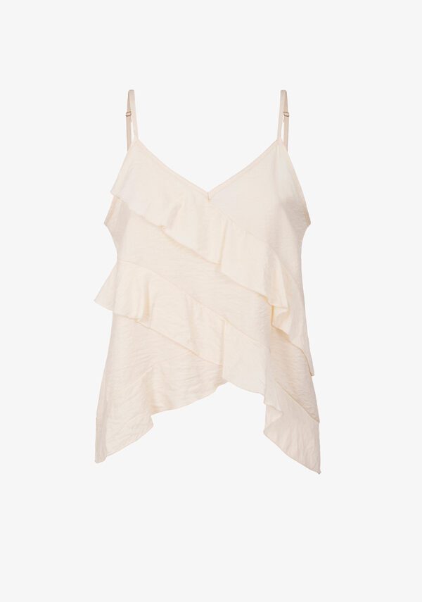 Top in viscosa con rouches