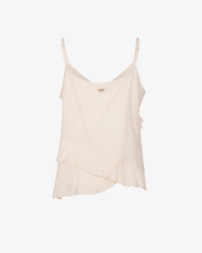 Top in viscosa con rouches