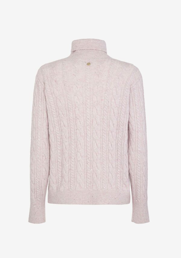 Dolcevita treccia in filo paillettes