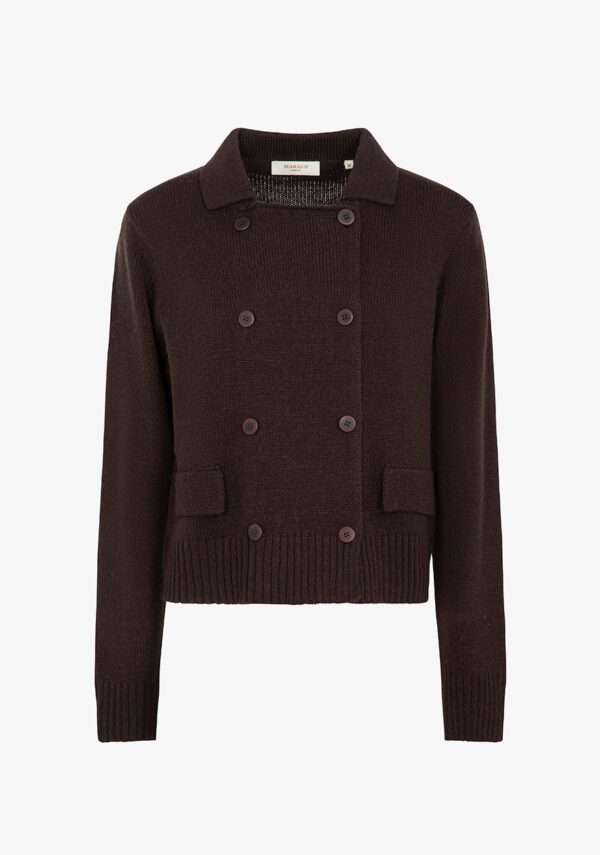 Cardigan doppiopetto misto lana
