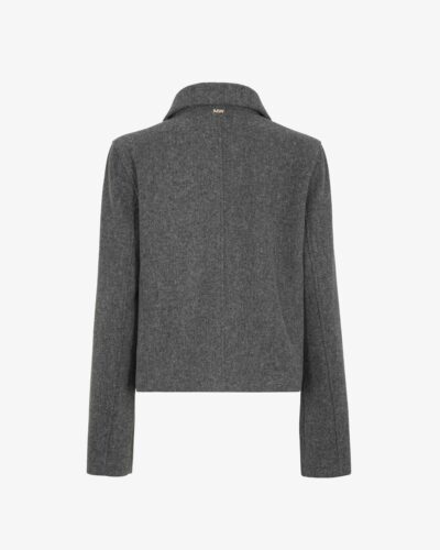 Cappotto corto con collo camicia