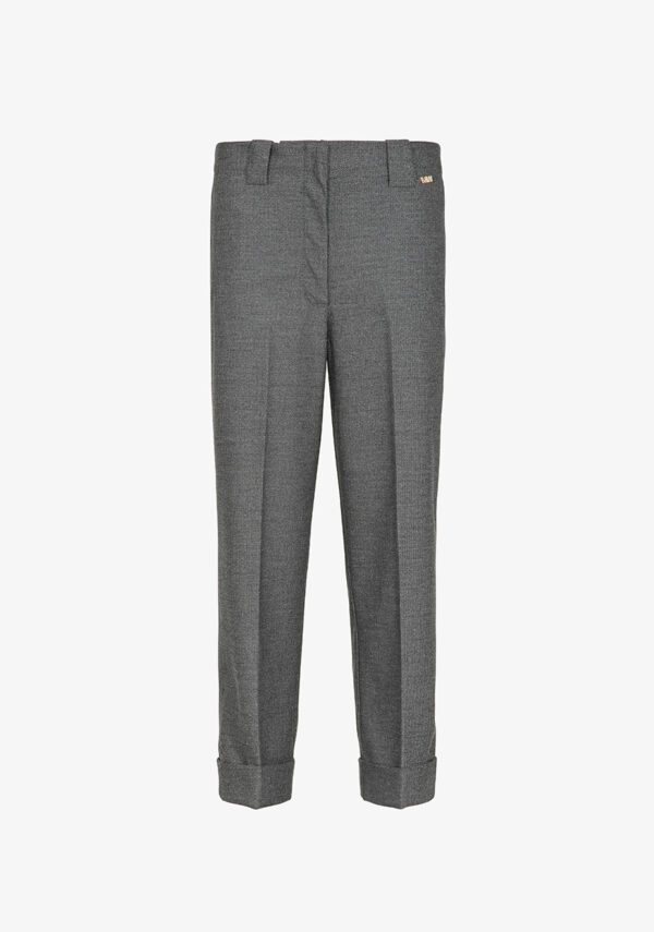 Pantalone tessuto spinato lurex