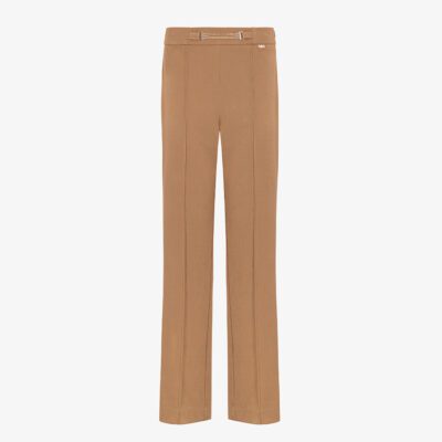 Pantalone flaire tessuto flanella