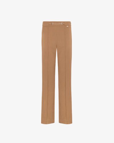 Pantalone flaire tessuto flanella